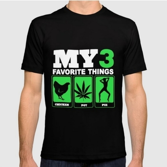 MY 3 Favorite Things, Chicken, Pot & Pie, Jamaica Unisex T-Shirt  XL - Picture 1 of 6